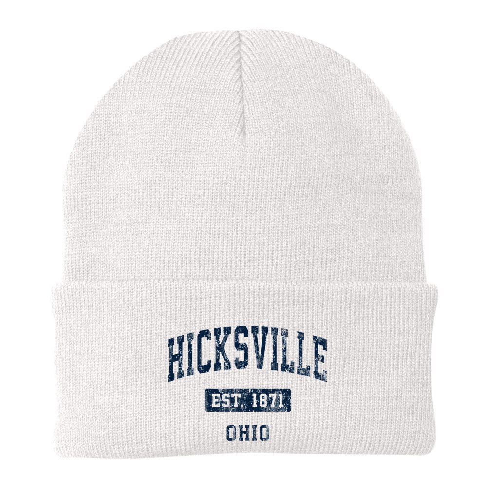 Hicksville Ohio Oh Vintage Sports Established Beanie