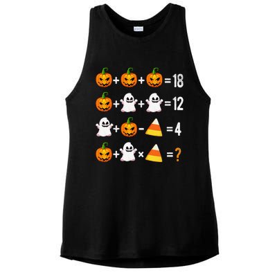 Halloween Order Of Operations Math Halloween Teacher Pumpkin Ladies PosiCharge Tri-Blend Wicking Tank