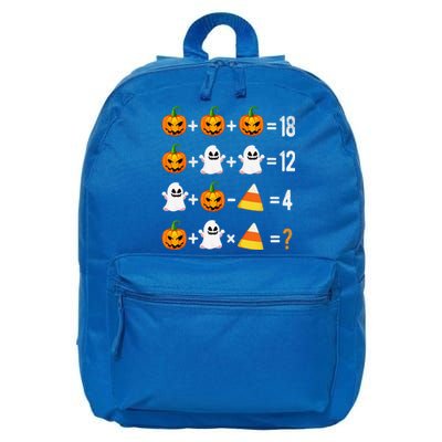 Halloween Order Of Operations Math Halloween Teacher Pumpkin 16 in Basic Backpack