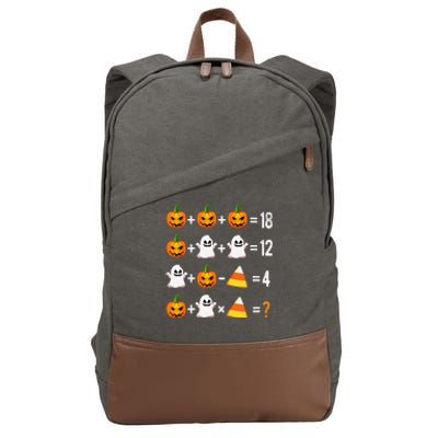 Halloween Order Of Operations Math Halloween Teacher Pumpkin Cotton Canvas Backpack