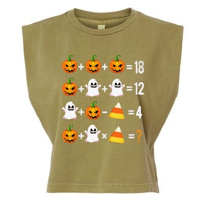 Halloween Order Of Operations Math Halloween Teacher Pumpkin Garment-Dyed Women's Muscle Tee