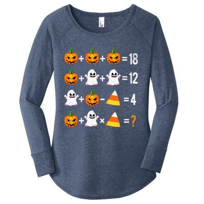 Halloween Order Of Operations Math Halloween Teacher Pumpkin Women's Perfect Tri Tunic Long Sleeve Shirt