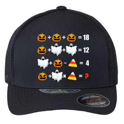 Halloween Order of Operations Math Halloween Teacher pumpkin Flexfit Unipanel Trucker Cap