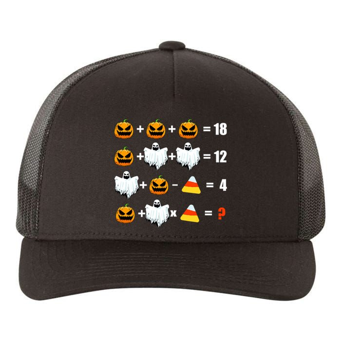 Halloween Order of Operations Math Halloween Teacher pumpkin Yupoong Adult 5-Panel Trucker Hat