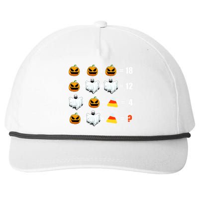 Halloween Order of Operations Math Halloween Teacher pumpkin Snapback Five-Panel Rope Hat