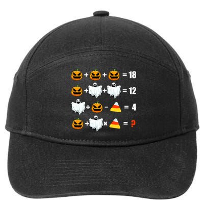 Halloween Order of Operations Math Halloween Teacher pumpkin 7-Panel Snapback Hat