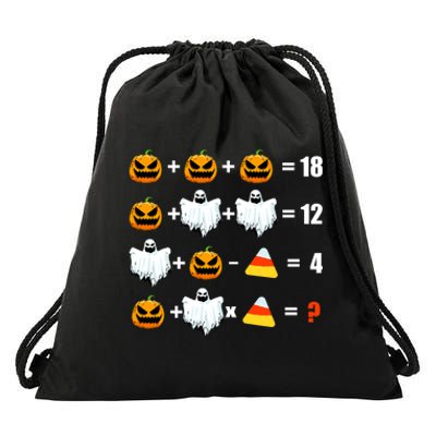 Halloween Order of Operations Math Halloween Teacher pumpkin Drawstring Bag