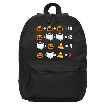 Halloween Order of Operations Math Halloween Teacher pumpkin 16 in Basic Backpack