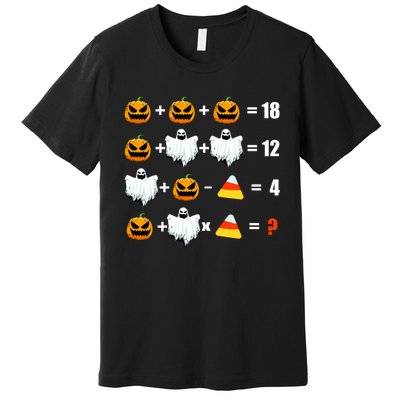 Halloween Order of Operations Math Halloween Teacher pumpkin Premium T-Shirt