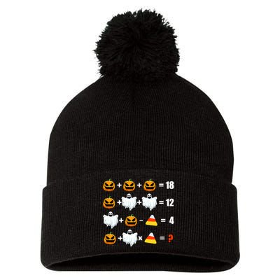 Halloween Order of Operations Math Halloween Teacher pumpkin Pom Pom 12in Knit Beanie