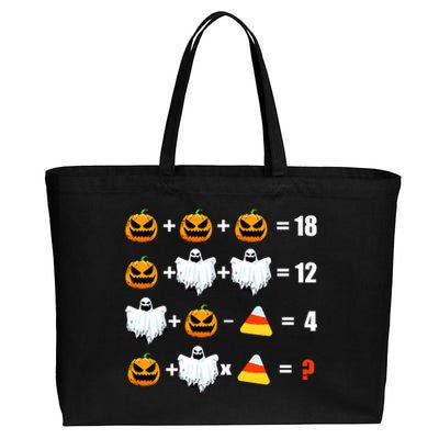 Halloween Order of Operations Math Halloween Teacher pumpkin Cotton Canvas Jumbo Tote