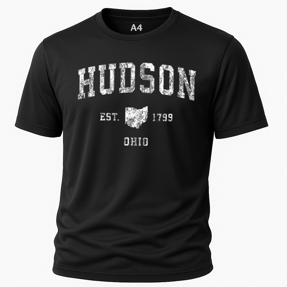 Hudson Ohio Oh Vintage Athletic Sports Design Cooling Performance Crew T-Shirt
