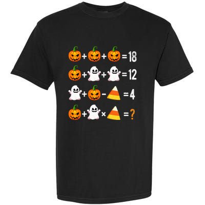 Halloween Order Of Operations Math Halloween Teacher Pumpkin Garment-Dyed Heavyweight T-Shirt