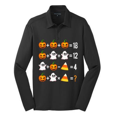 Halloween Order Of Operations Math Halloween Teacher Pumpkin Silk Touch Performance Long Sleeve Polo