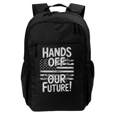 Hands Off Our Future Pro Democracy Anti MAGA Anti Oligarchy Daily Commute Backpack