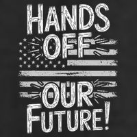 Hands Off Our Future Pro Democracy Anti MAGA Anti Oligarchy Microfiber Hand Towel