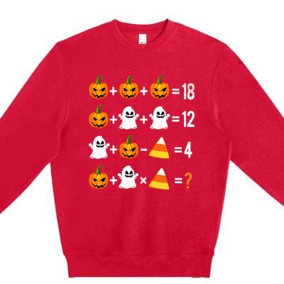 Halloween Order Of Operations Math Halloween Premium Crewneck Sweatshirt