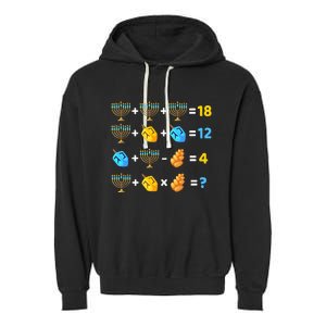 Hanukkah Order Of Operations Quiz Math Teacher Garment-Dyed Fleece Hoodie