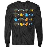 Hanukkah Order Of Operations Quiz Math Teacher Tie-Dye Long Sleeve Shirt