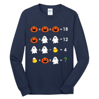 Halloween Order Of Operations Quiz Math Teacher Math Nerd Tall Long Sleeve T-Shirt