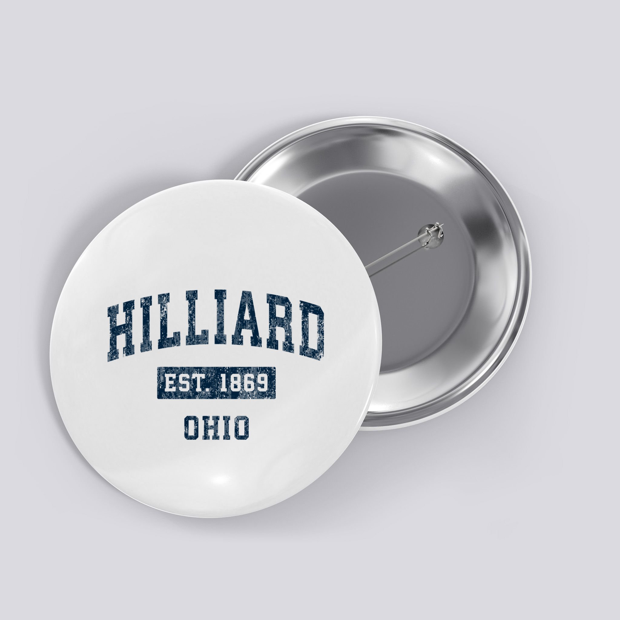 Hilliard Ohio Oh Vintage Sports Button