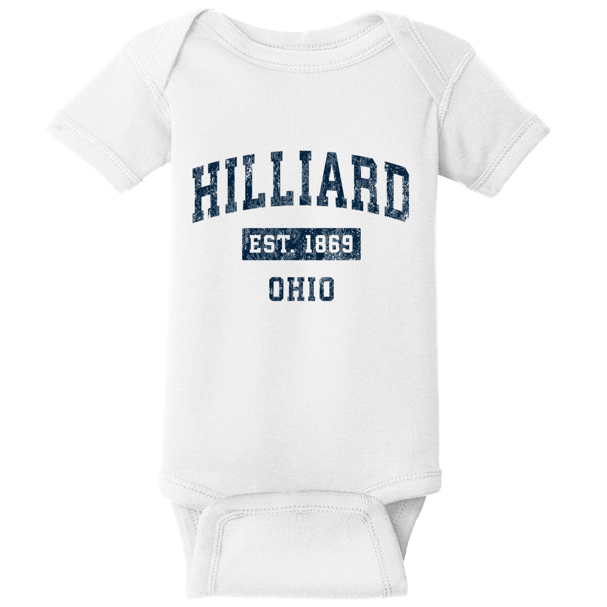 Hilliard Ohio Oh Vintage Sports Baby Bodysuit