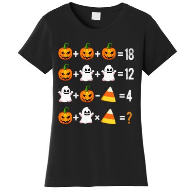 Halloween Order Of Operations Math Halloween Teacher Pumpkin Women's T-Shirt