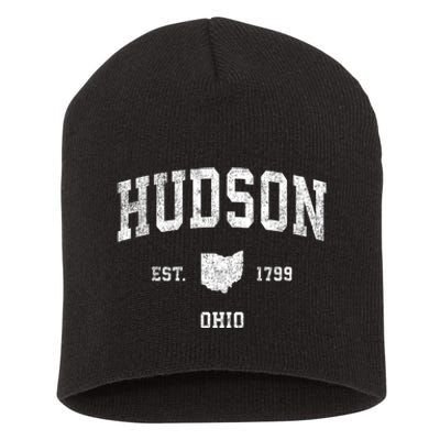 Hudson Ohio Oh Vintage Sports Short Acrylic Beanie