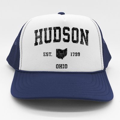 Hudson Ohio Oh Vintage Sports Trucker Hat