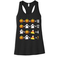 Halloween Order Of Operations Math Halloween Teacher Pumpkin Women's Racerback Tank