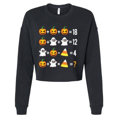 Halloween Order Of Operations Math Halloween Teacher Pumpkin Cropped Pullover Crew