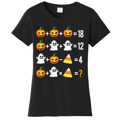 Halloween Order Of Operations Math Halloween Teacher Pumpkin Women's T-Shirt