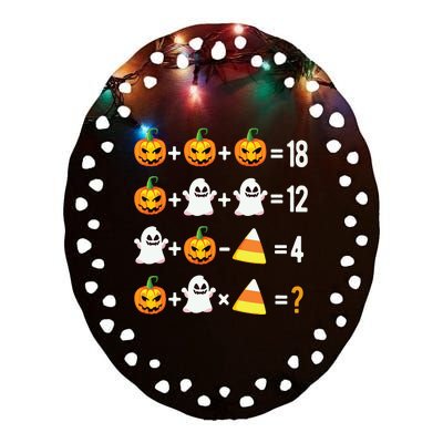 Halloween Order Of Operations Math Halloween Teacher Pumpkin Ceramic Oval Ornament