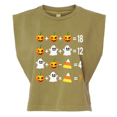 Halloween Order Of Operations Math Halloween Teacher Pumpkin Garment-Dyed Women's Muscle Tee