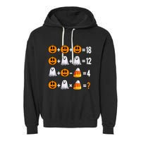 Halloween Order Of Operations Quiz Math Teacher Pumpkin Garment-Dyed Fleece Hoodie