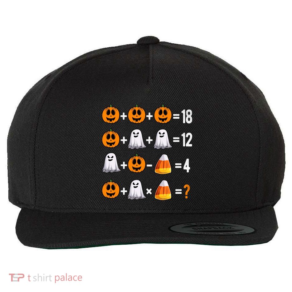Halloween Order Of Operations Quiz Math Teacher Pumpkin Wool Snapback Cap