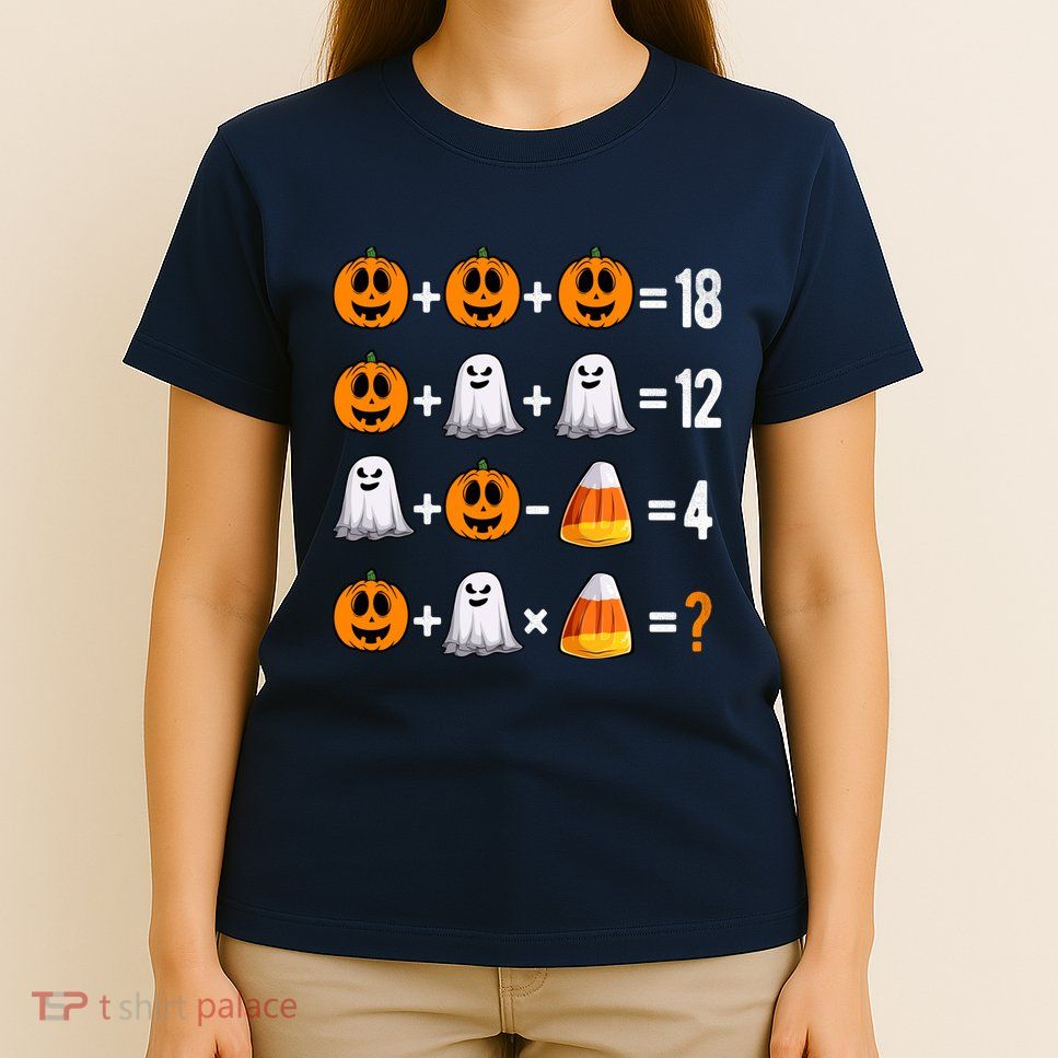 Halloween Order Of Operations Quiz Math Teacher Pumpkin T-Shirt