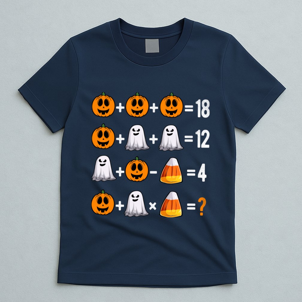Halloween Order Of Operations Quiz Math Teacher Pumpkin T-Shirt