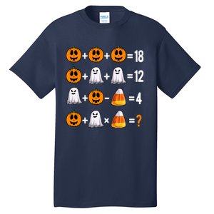 Halloween Order Of Operations Quiz Math Teacher Pumpkin Tall T-Shirt