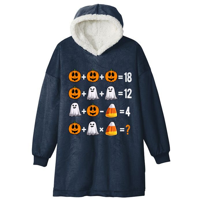 Halloween Order Of Operations Quiz Math Teacher Pumpkin Hooded Wearable Blanket