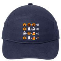 Halloween Order Of Operations Quiz Math Teacher Pumpkin 7-Panel Snapback Hat