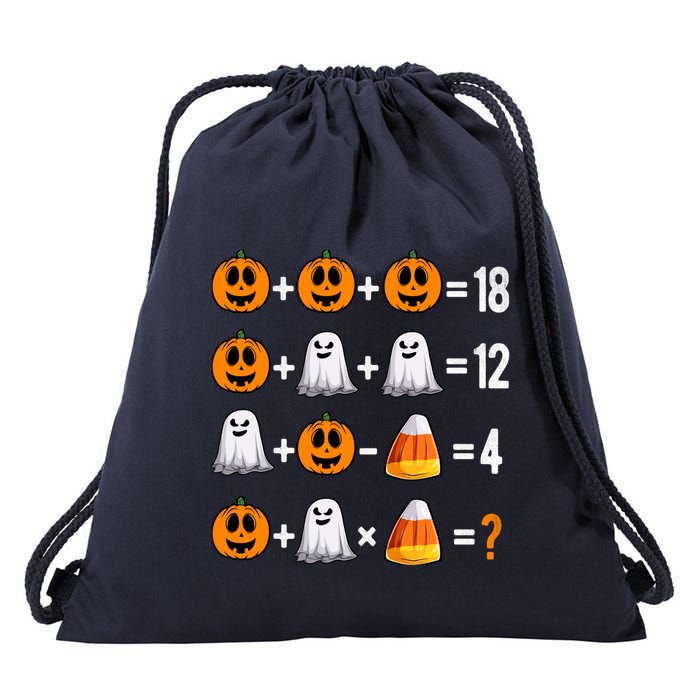 Halloween Order Of Operations Quiz Math Teacher Pumpkin Drawstring Bag