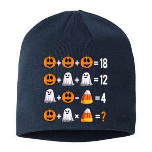 Halloween Order Of Operations Quiz Math Teacher Pumpkin Sustainable Beanie