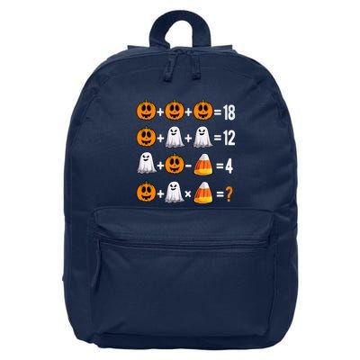 Halloween Order Of Operations Quiz Math Teacher Pumpkin 16 in Basic Backpack
