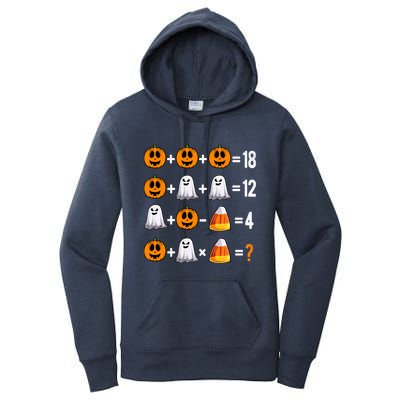 Halloween Order Of Operations Quiz Math Teacher Pumpkin Women's Pullover Hoodie