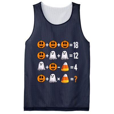 Halloween Order Of Operations Quiz Math Teacher Pumpkin Mesh Reversible Basketball Jersey Tank