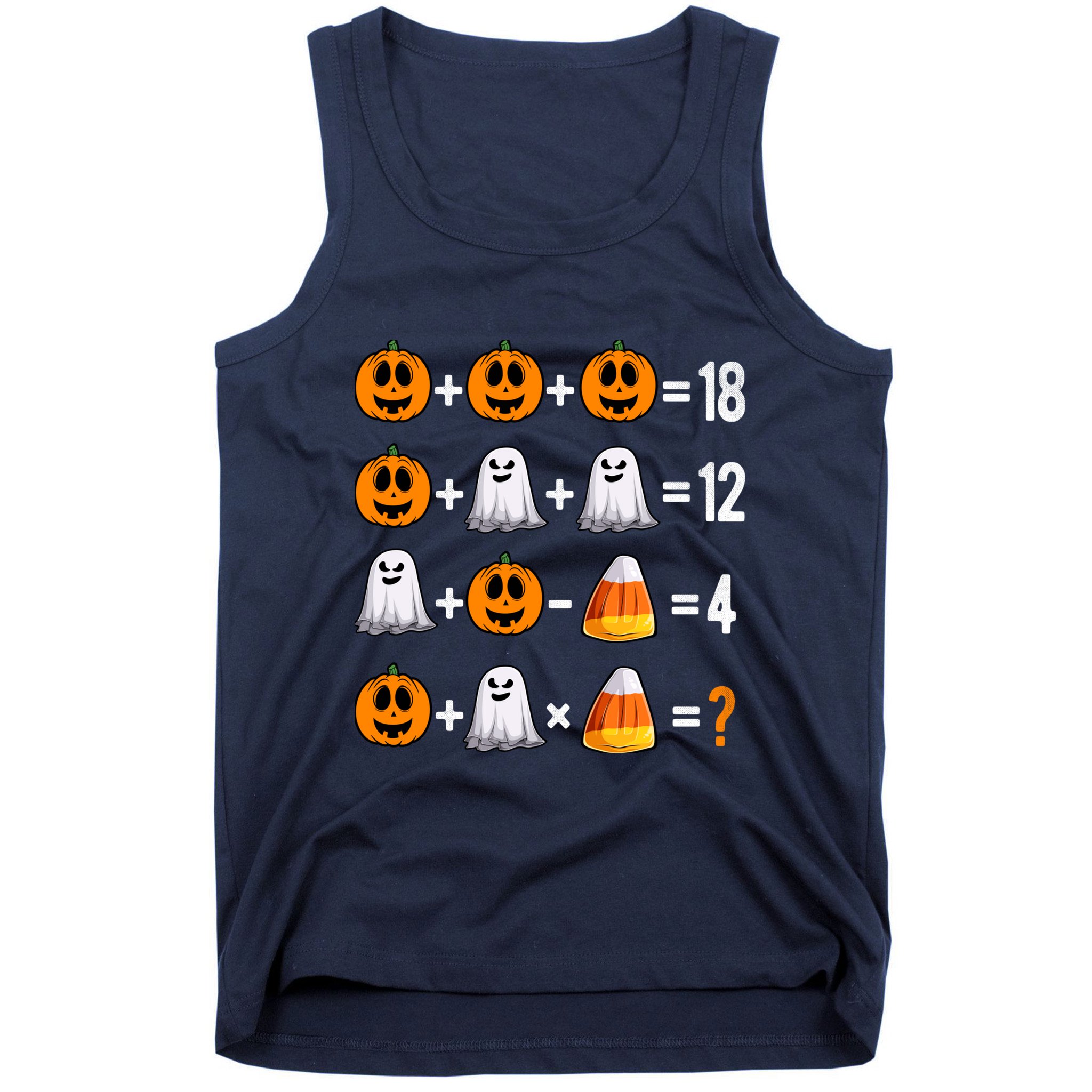 Halloween Order Of Operations Quiz Math Teacher Pumpkin Tank Top
