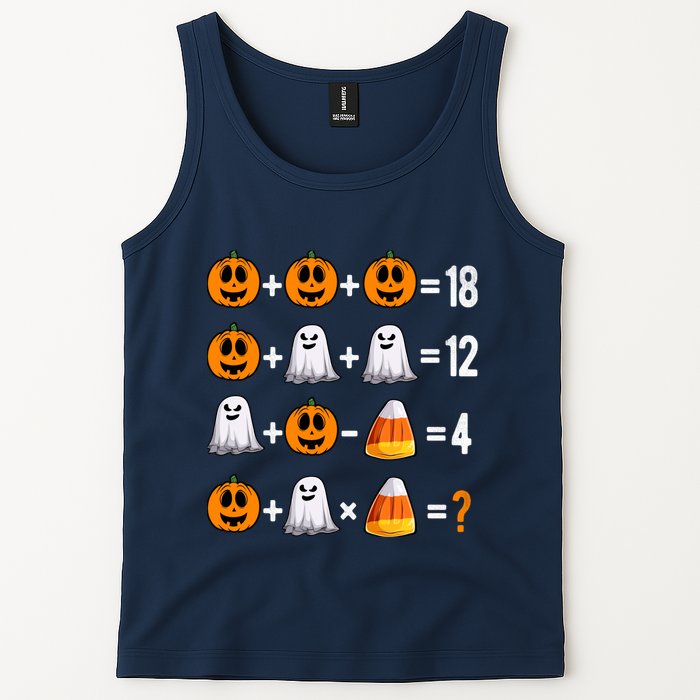 Halloween Order Of Operations Quiz Math Teacher Pumpkin Tank Top