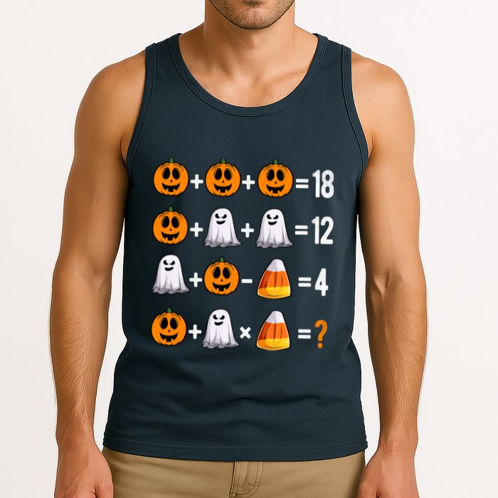 Halloween Order Of Operations Quiz Math Teacher Pumpkin Tank Top