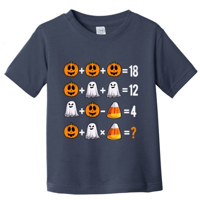 Halloween Order Of Operations Quiz Math Teacher Pumpkin Toddler T-Shirt
